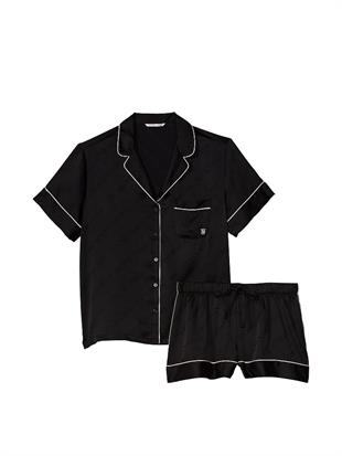 Glazed Saten Şortlu Pijama Takımı