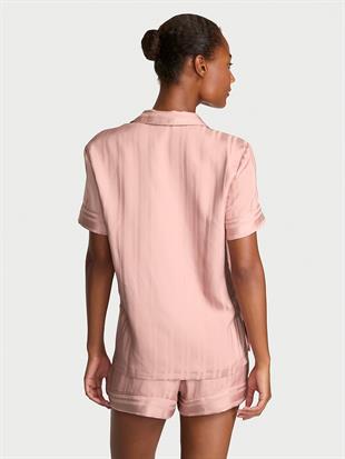 Glazed Saten Şortlu Pijama Takımı