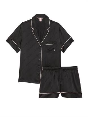 Glazed Saten Şortlu Pijama Takımı