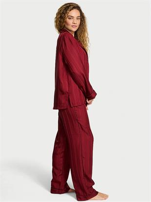 Glazed Saten Uzun Pijama Takımı