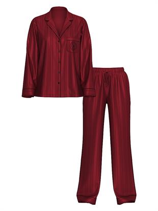 Glazed Saten Uzun Pijama Takımı