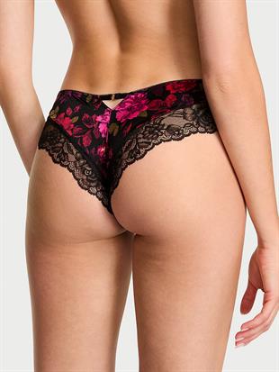 Gül Dantelli Derin Bacak Kesim Cheeky Külot