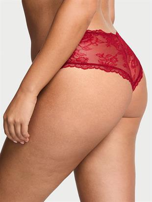 Gül Dantelli Derin Bacak Kesim Cheeky Külot