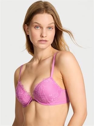 Gül Dantelli Push-Up Sütyen
