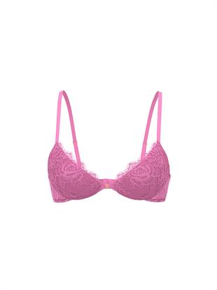 Gül Dantelli Push-Up Sütyen