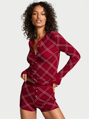 Henley Termal Şortlu Pijama Takımı