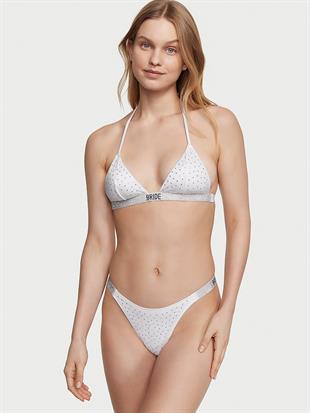 Işıltılı Askılı Bride Üçgen Bikini Üstü