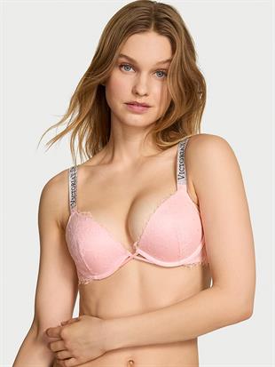 Işıltılı Askılı Dantelli Push-Up Sütyen