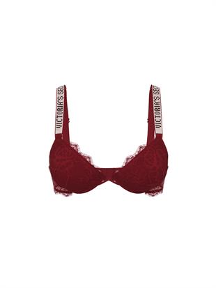 Işıltılı Askılı Dantelli Push-Up Sütyen