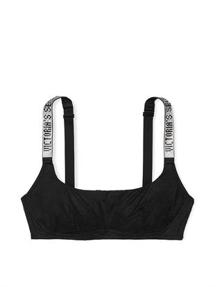 Işıltılı Askılı Dantelli Scoop Bralet