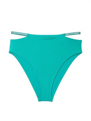 Işıltılı Askılı Yüksek Bel Cheeky Bikini Altı