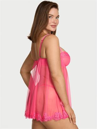 Işıltılı Balkonet Babydoll Set