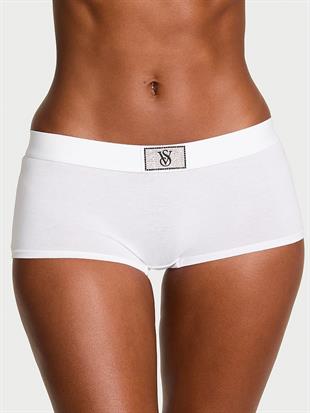 Işıltılı Logolu Boyshort Külot
