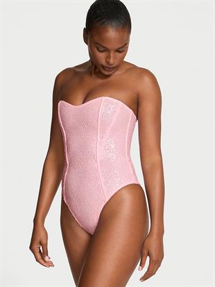 Işıltılı Straplez Body