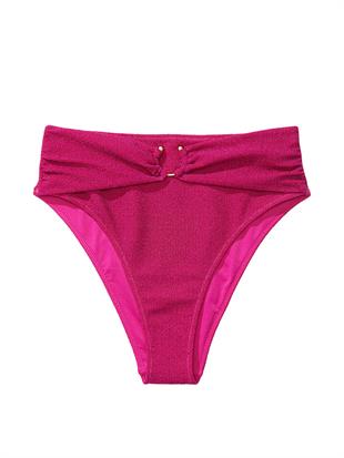 Işıltılı Yüksek Bel Cheeky Bikini Altı