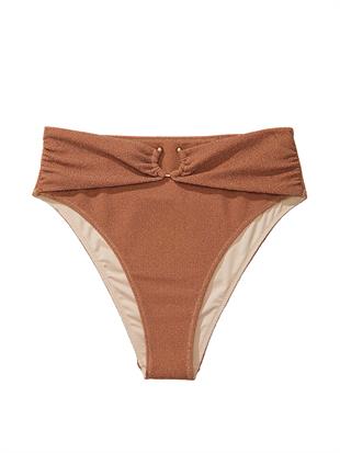 Işıltılı Yüksek Bel Cheeky Bikini Altı