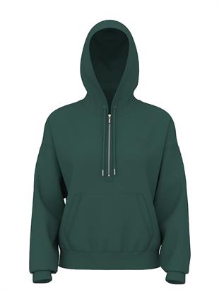 Ivy Yarım Fermuarlı Kapüşonlu Sweatshirt