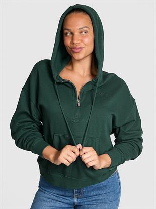 Ivy Yarım Fermuarlı Kapüşonlu Sweatshirt