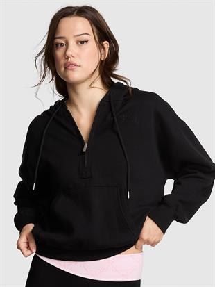 Ivy Yarım Fermuarlı Kapüşonlu Sweatshirt