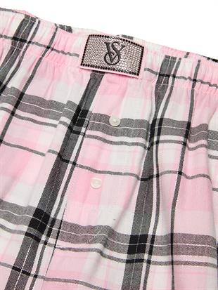 Kısa Kollu Tişört & Flannel Pijama Takımı
