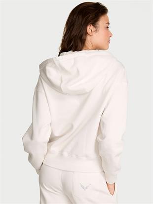 Klasik Fermuarlı Kapüşonlu Sweatshirt