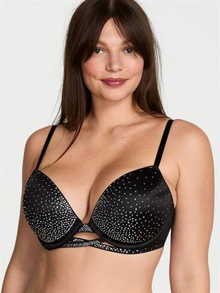 Kristal Işıltılı Push-Up Sütyen