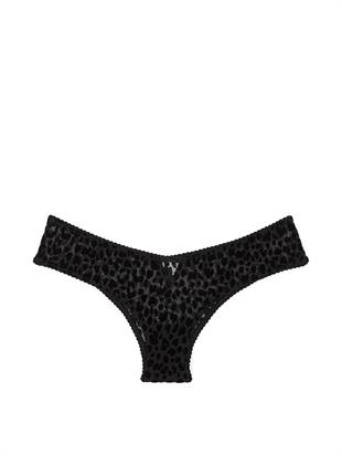 Leopar Desenli Derin Bacak Kesim Cheeky Külot
