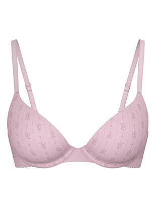 Logo Detaylı Pointelle Toparlayıcı Push-Up Sütyen