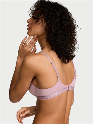Logo Detaylı Pointelle Toparlayıcı Push-Up Sütyen