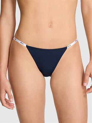 Logolu Pamuklu Askılı Bikini Külotu