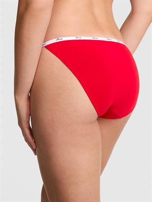 Logolu Pamuklu Askılı Bikini Külotu