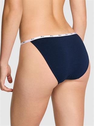 Logolu Pamuklu Askılı Bikini Külotu