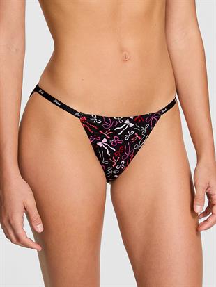 Logolu Pamuklu Askılı Bikini Külotu