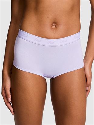 Logolu Pamuklu Işıltılı Boyshort Külot
