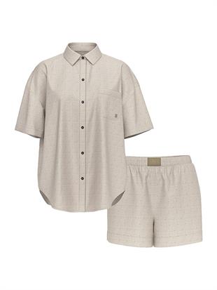 Modal Pamuklu Şortlu Pijama Takımı