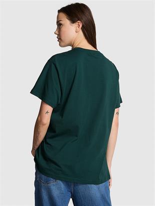Oversize Kısa Kollu Kampüs Tişört