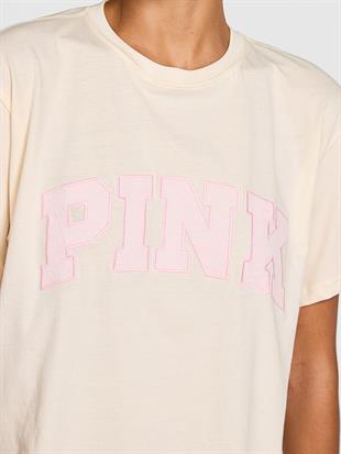 Oversize Kısa Kollu Kampüs Tişört