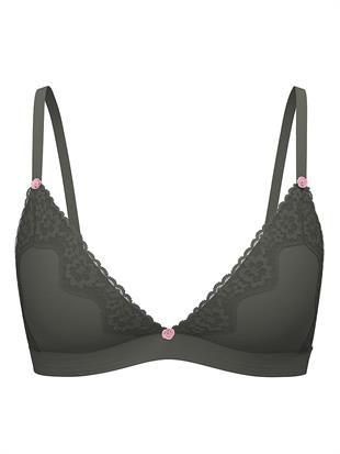 Pamuklu Çizgili Desteksiz Üçgen Bralet