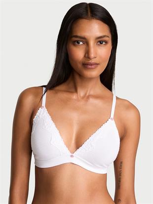 Pamuklu Çizgili Desteksiz Üçgen Bralet