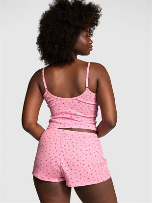 Pamuklu Kalp Detaylı Şort Pijama