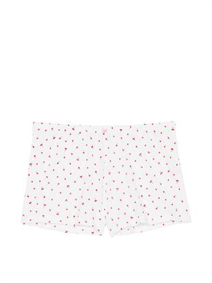 Pamuklu Kalp Detaylı Şort Pijama