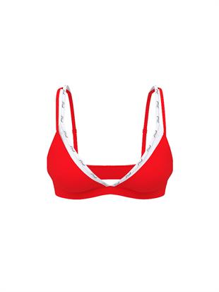 Pamuklu Logo Detaylı Askılı Üçgen Bralet