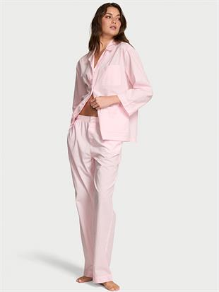 Pamuklu Oversize Uzun Pijama Takımı