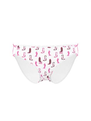 Pamuklu Yandan Bağlamalı Bikini Külotu