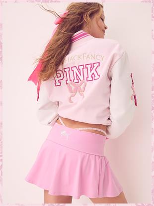 PINK x LoveShackFancy Beli Katlanabilen Şort Etek