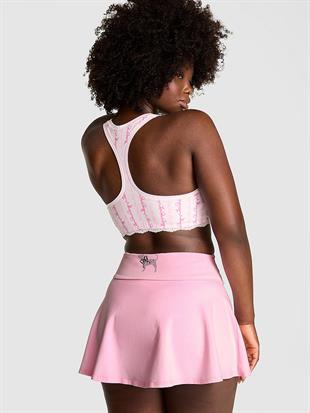 PINK x LoveShackFancy Beli Katlanabilen Şort Etek