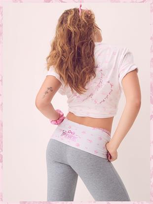 PINK x LoveShackFancy Beli Katlanabilen İspanyol Paça Tayt