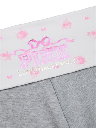 PINK x LoveShackFancy Beli Katlanabilen İspanyol Paça Tayt