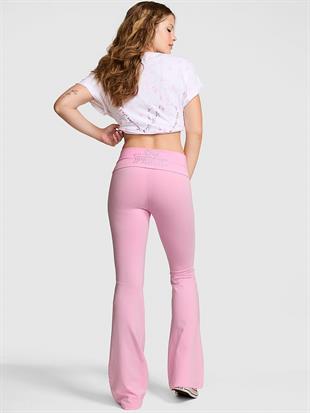 PINK x LoveShackFancy Beli Katlanabilen İspanyol Paça Tayt