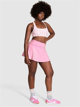 PINK x LoveShackFancy Beli Katlanabilen Şort Etek